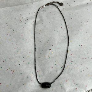 COPY - Kendra Scott Elisa Gunmetal Black Pendant Necklace